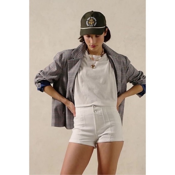 NWT Free People Jayde High Rise Denim Jean Shorts We The Free Pure White 24 - Picture 7 of 10